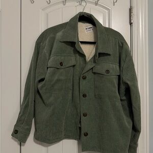 Ci Sono Olive Corduroy Shirt Jacket
